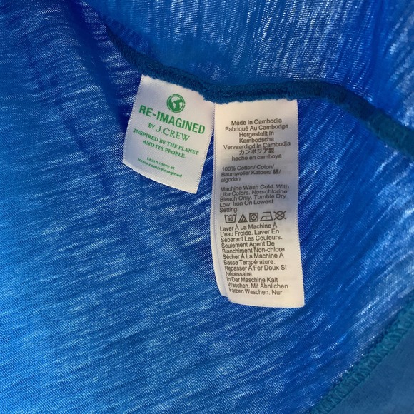 J.Crew Vintage Cotton V-neck Tee Cobalt Size Small - Picture 8 of 8